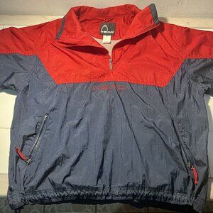 intage HEAD Windbreaker XL Red/Navy Hong Kong Made | 90s Sportswear